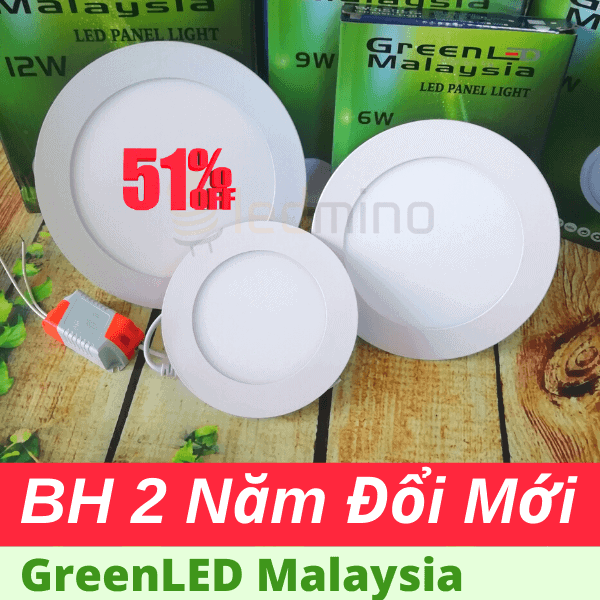 Đèn LED âm trần tròn GreenLED Malaysia 6W 9W 12W 18W 24W