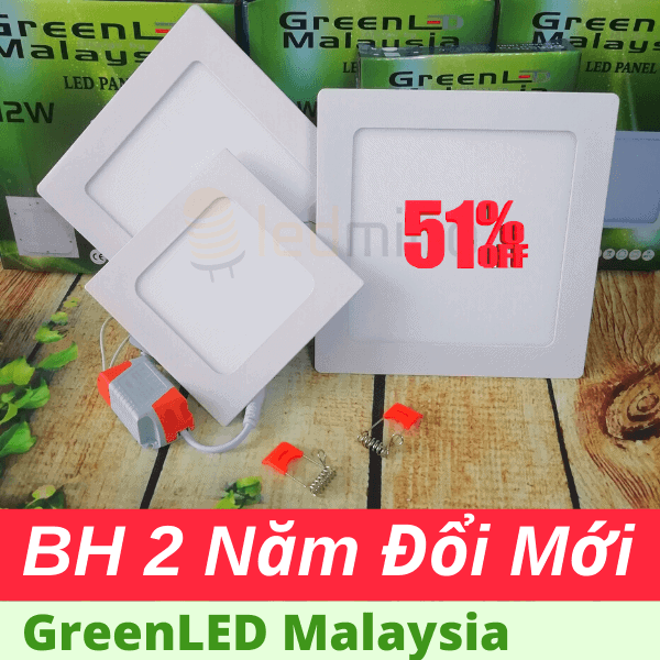 Đèn LED âm trần vuông GreenLED Malaysia 6W 9W 12W 18W 24W